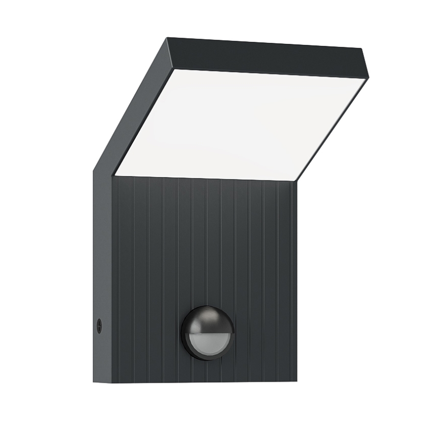 Brilagi - LED spoljna zidna svetiljka sa senzorom RIANO LED/8W/230V antracit IP65