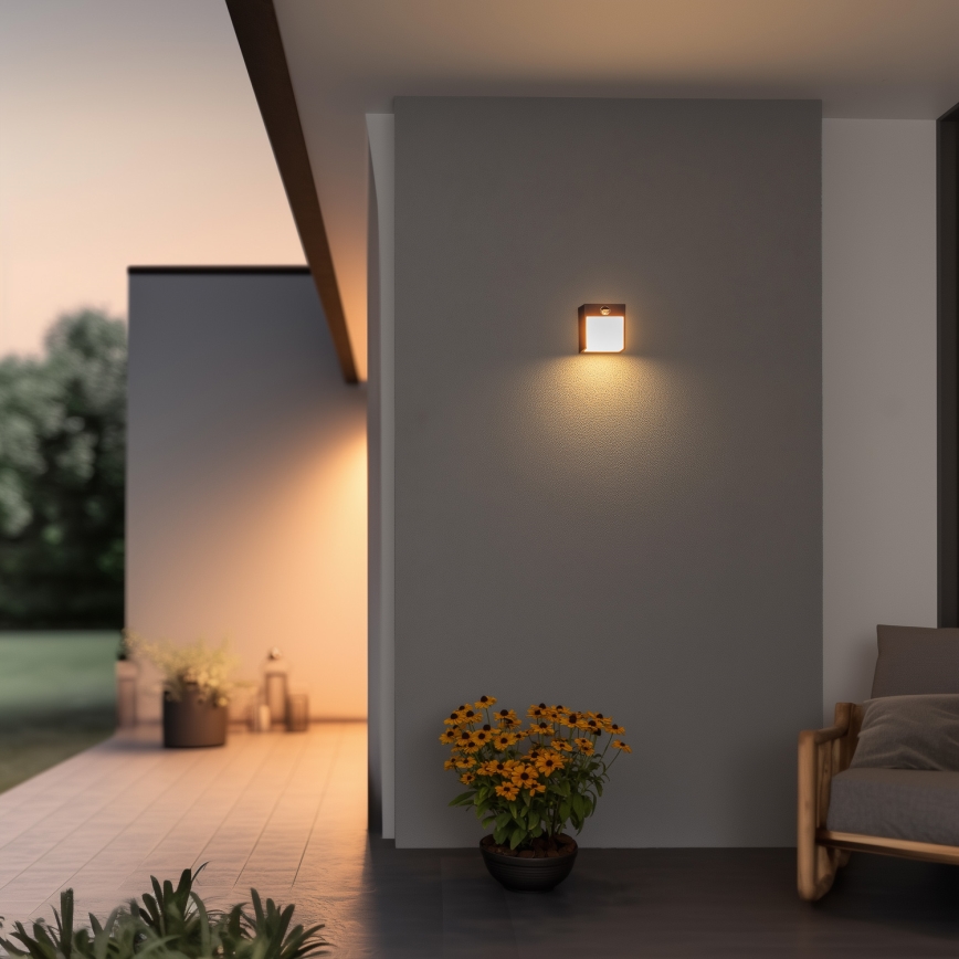 Brilagi - LED spoljašnje zidno svetlo sa senzorom TERNI LED/12W/230V antracit IP44