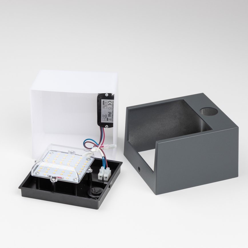 Brilagi - LED spoljašnje zidno svetlo sa senzorom TERNI LED/12W/230V antracit IP44