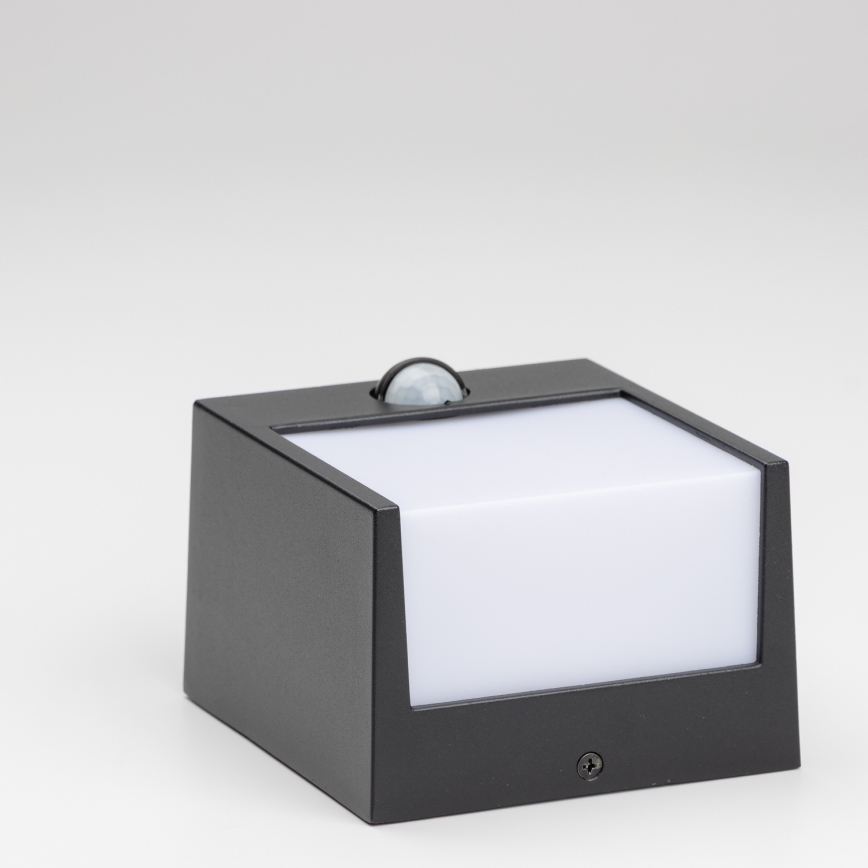 Brilagi - LED spoljašnje zidno svetlo sa senzorom TERNI LED/12W/230V crna IP44