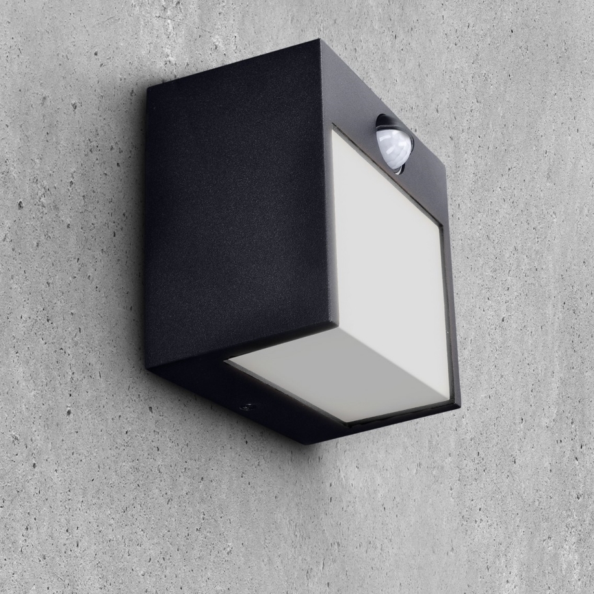 Brilagi - LED spoljašnje zidno svetlo sa senzorom TERNI LED/12W/230V crna IP44