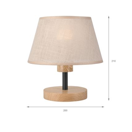 Brilagi - LED Stona lampa ANTHONY 1xE27/60W/230V hrast/bež