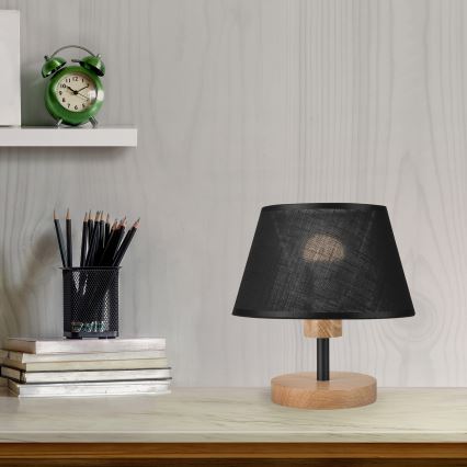 Brilagi - LED Stona lampa ANTHONY 1xE27/60W/230V hrast/crno