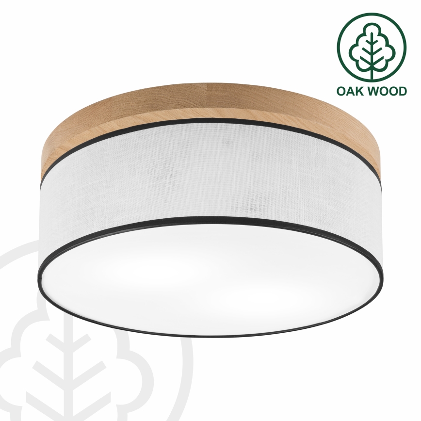 Brilagi - LED stropna svetiljka BELLADONNA 2xE27/15W/230V prečnika 40 cm bela/hrast