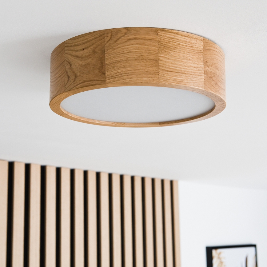 Brilagi - LED stropna svetiljka CARVALHO 1xE27/60W/230V hrast prečnika 27,5 cm