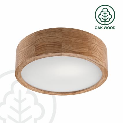 Brilagi - LED stropna svetiljka CARVALHO 1xE27/60W/230V hrast prečnika 27,5 cm