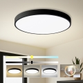 Brilagi - LED stropna svetiljka POOL, LED/100W/230V, 3000/4500/6000K, prečnik 80 cm, crna