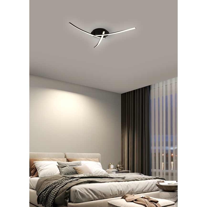 Brilagi - LED plafonsko svetlo STRIPES LED/24W/230V, prečnik 64 cm, crno