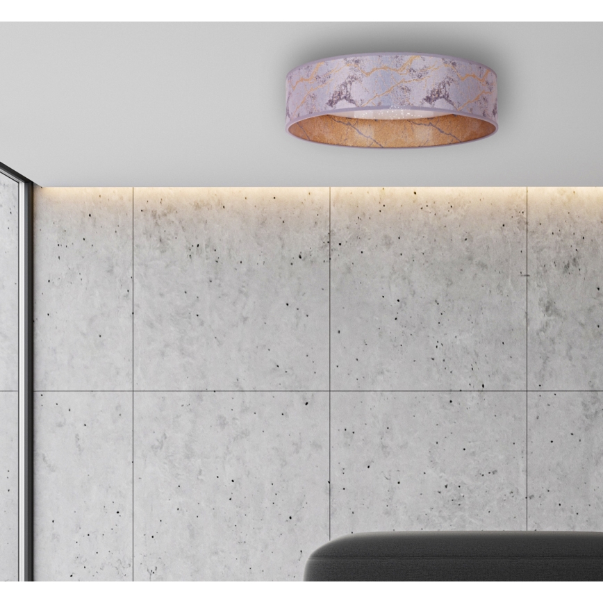 Brilagi - LED plafon VELVET STAR LED/24W/230V, prečnik 40 cm, 3000K/4000K/6400K, siva/zlatna
