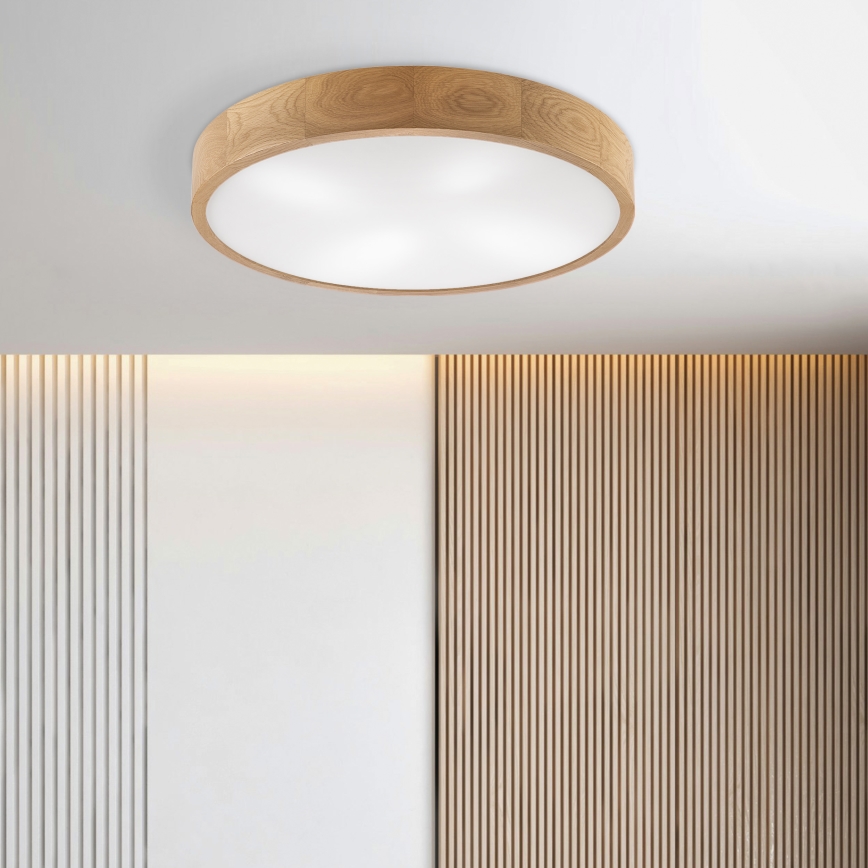 Brilagi - LED stropno svetlo CARVALHO 4xE27/60W/230V hrast, prečnik 57,5 cm