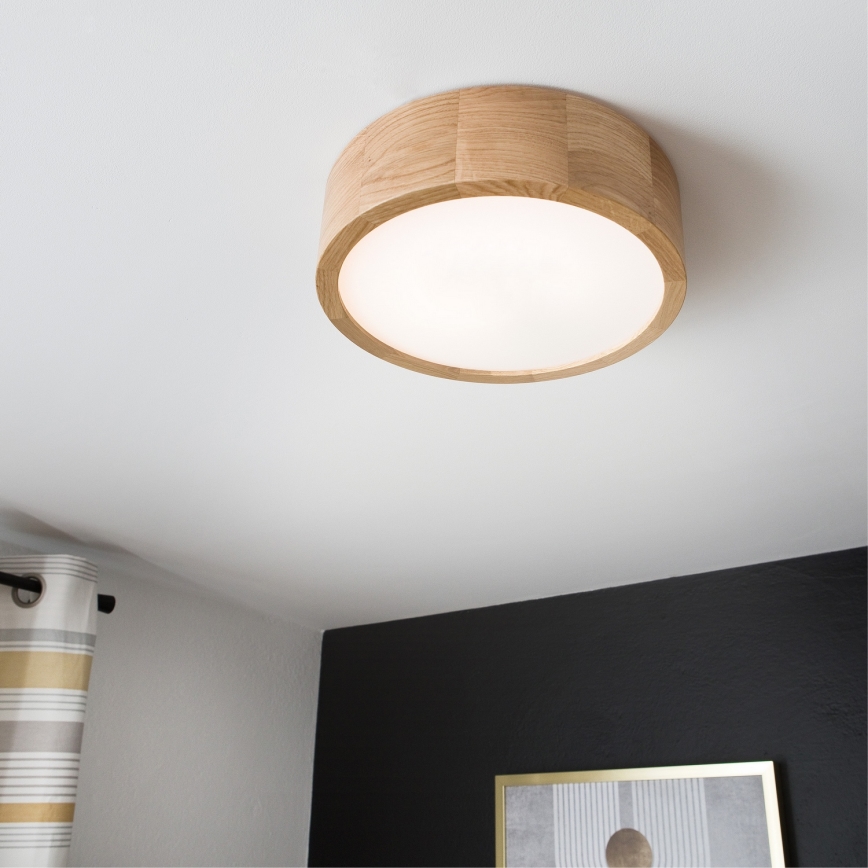 Brilagi - LED stropno svetlo CARVALHO LED/20W/230V hrast prečnik 27,5 cm