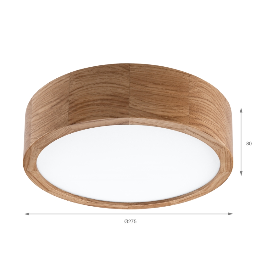 Brilagi - LED stropno svetlo CARVALHO LED/20W/230V hrast prečnik 27,5 cm