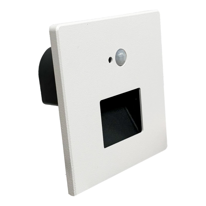 Brilagi - LED svetiljka za stepenište JACK sa senzorom pokreta i sumraka LED/3W/230V 3000/4000/6500K IP65 bela