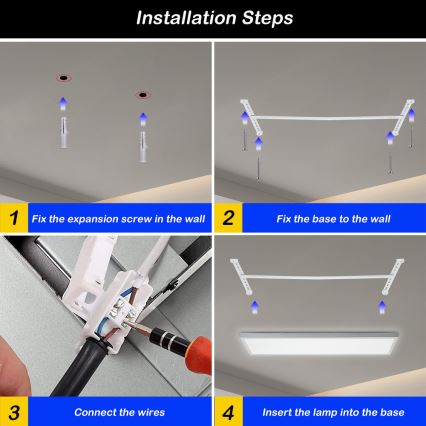 Brilagi - LED Stropna svjetiljka za kupaonicu FRAME LED/50W/230V 30x120 cm 3000/4000/6000K IP44 bijela