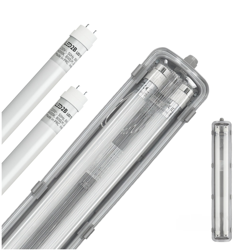 Brilagi - LED tehnička fluorescentna svetiljka OPTIMA T8 2xG13/9W/230V 4000K IP65 67,5 cm