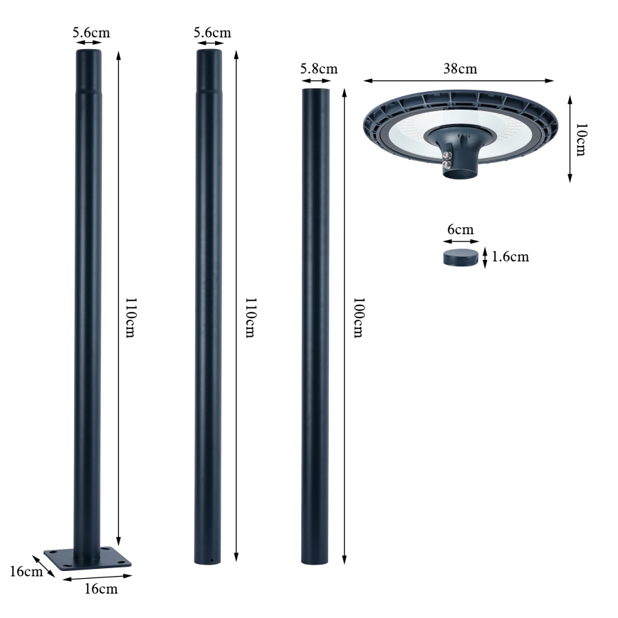 Brilagi - LED Ulična svetiljka URBANSPARK LED/120W/230V antracit IP65