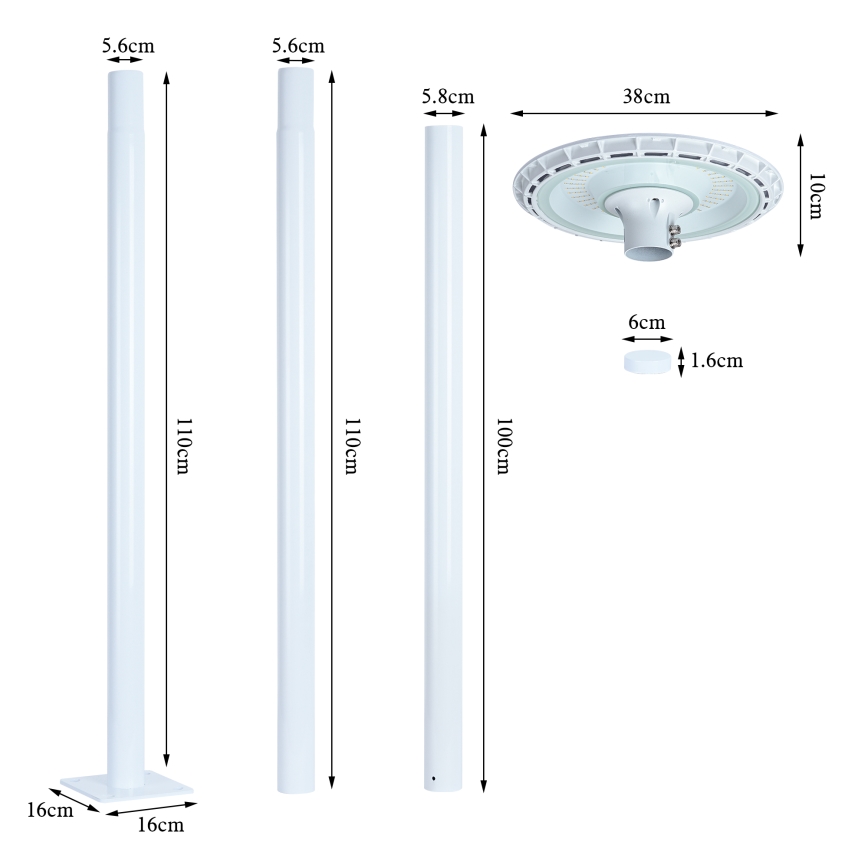 Brilagi - LED Ulična svetiljka URBANSPARK LED/120W/230V bela IP65
