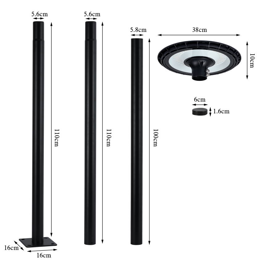 Brilagi - LED Ulična svetiljka URBANSPARK LED/60W/230V crno IP65