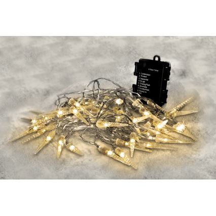 Brilagi - LED Vanjski božićni lanac 50xLED/8 funkcija/3xAA 8m IP44 topla bijela