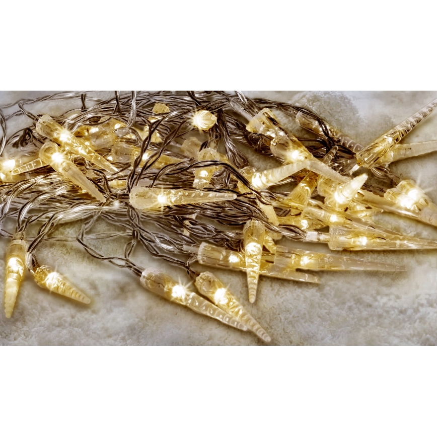 Brilagi - LED Vanjski božićni lanac 50xLED/8 funkcija/3xAA 8m IP44 topla bijela