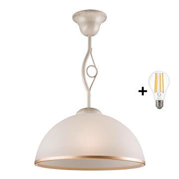 Brilagi - LED Viseći luster ANTICO 1xE27/60W/230V bela patina
