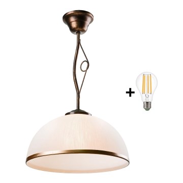Brilagi - LED Viseći luster ANTICO 1xE27/60W/230V bronzana patina