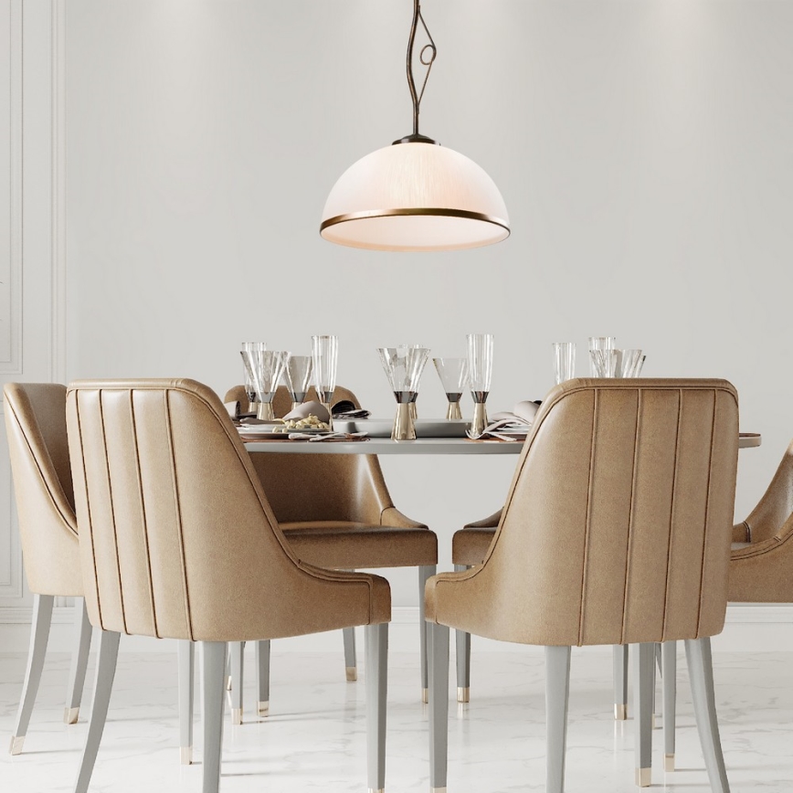 Brilagi - LED Viseći luster ANTICO 1xE27/60W/230V bronzana patina