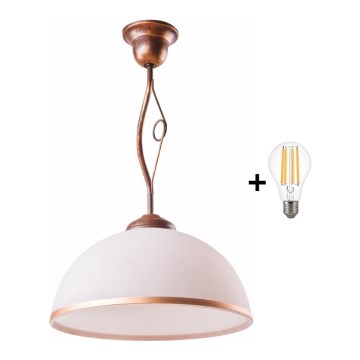 Brilagi - LED Viseći luster ANTICO 1xE27/60W/230V bronzana patina