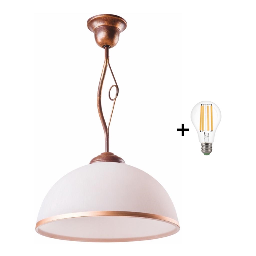 Brilagi - LED Viseći luster ANTICO 1xE27/60W/230V bronzana patina