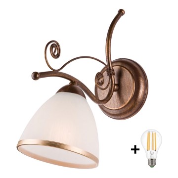Brilagi - LED Zidna lampa ANTICO 1xE27/60W/230V bronzana patina