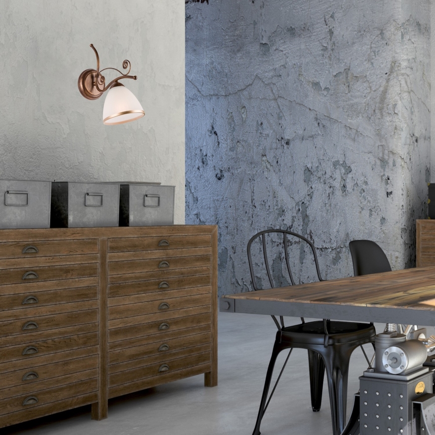 Brilagi - LED Zidna lampa ANTICO 1xE27/60W/230V bronzana patina
