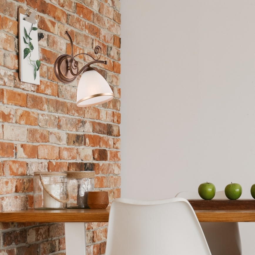 Brilagi - LED Zidna lampa ANTICO 1xE27/60W/230V bronzana patina
