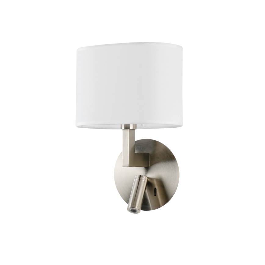 Brilagi - LED Zidna lampa DAYA 1xE14/40W/230V + LED/3W bela/mat krom