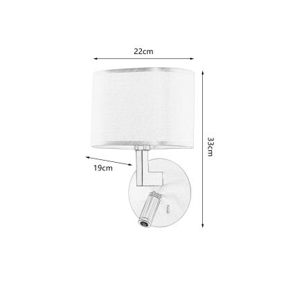 Brilagi - LED zidna lampa DAYA 1xE14/40W/230V + LED/3W crna