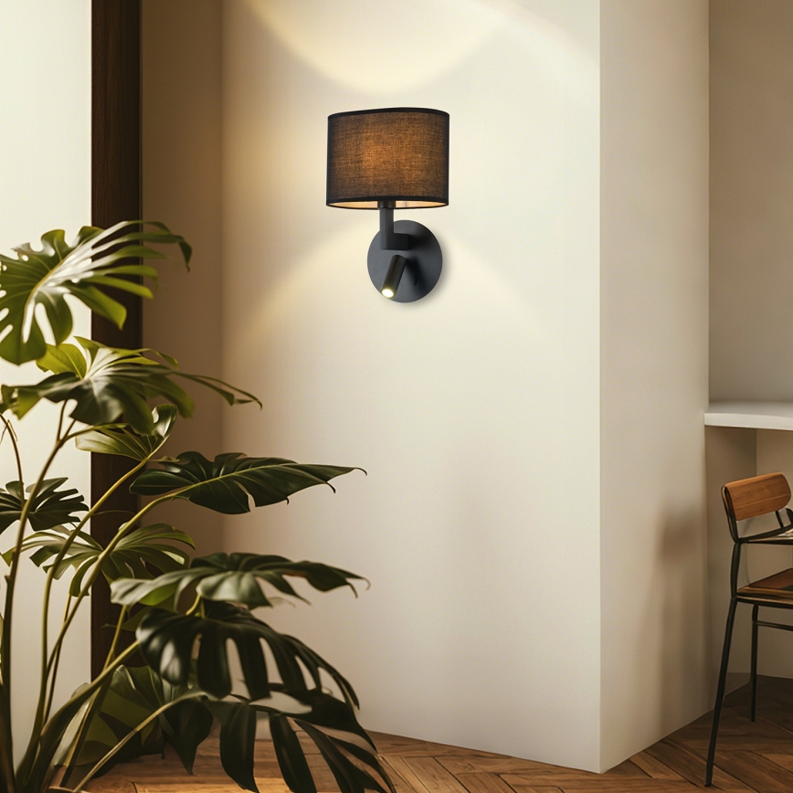 Brilagi - LED Zidna lampa DAYA 1xE14/40W/230V + LED/3W crno