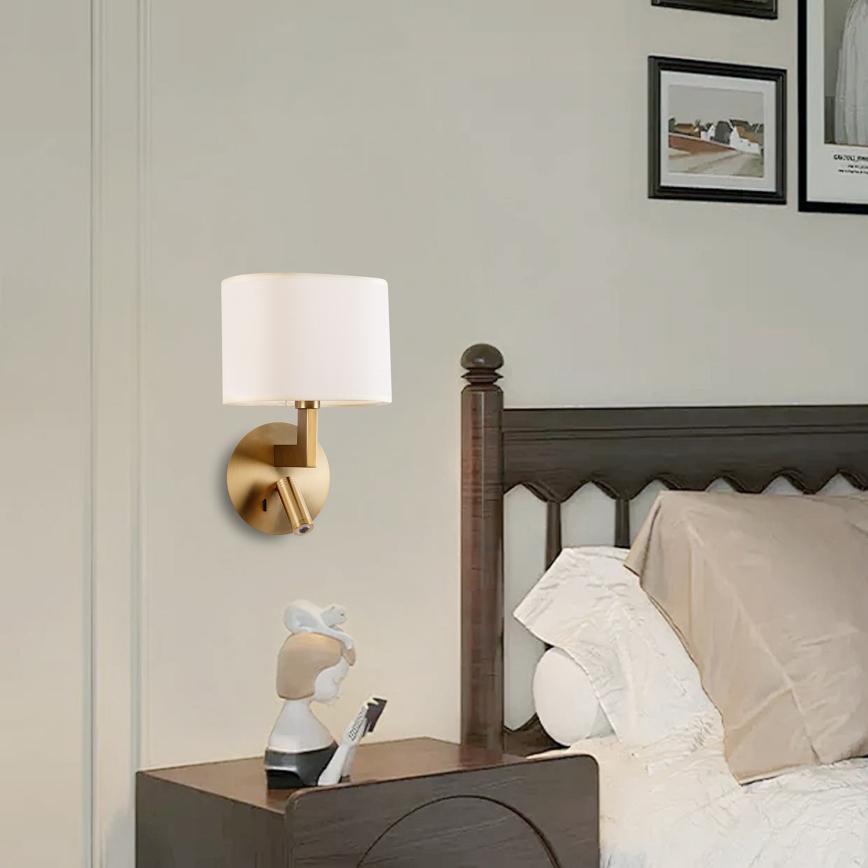 Brilagi - LED zidna lampa DAYA 1xE14/40W/230V + LED/3W krem/zlatna