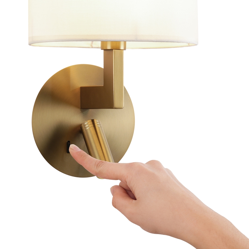 Brilagi - LED Zidna lampa DAYA 1xE14/40W/230V + LED/3W kremasta/zlatna
