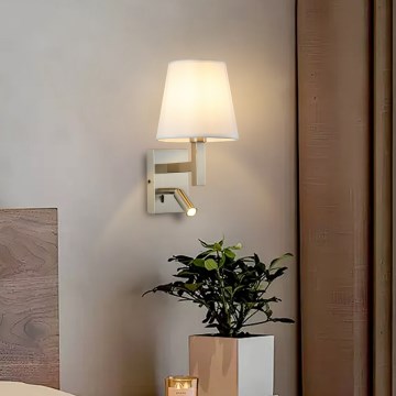 Brilagi - LED zidna lampa DEYA 1xE14/40W/230V + LED/3W bela/mat hrom