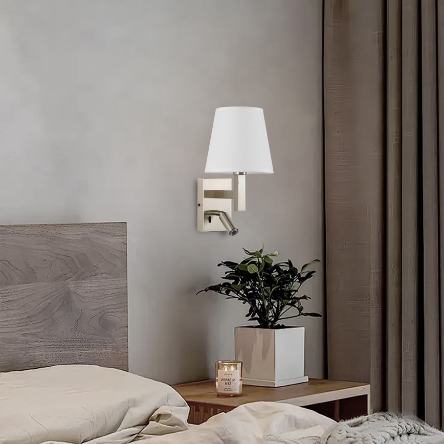 Brilagi - LED Zidna lampa DEYA 1xE14/40W/230V + LED/3W bela/mat krom