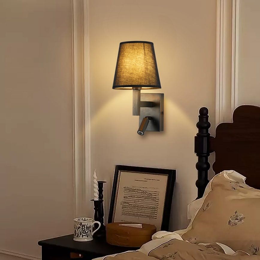 Brilagi - LED zidna lampa DEYA 1xE14/40W/230V + LED/3W crna