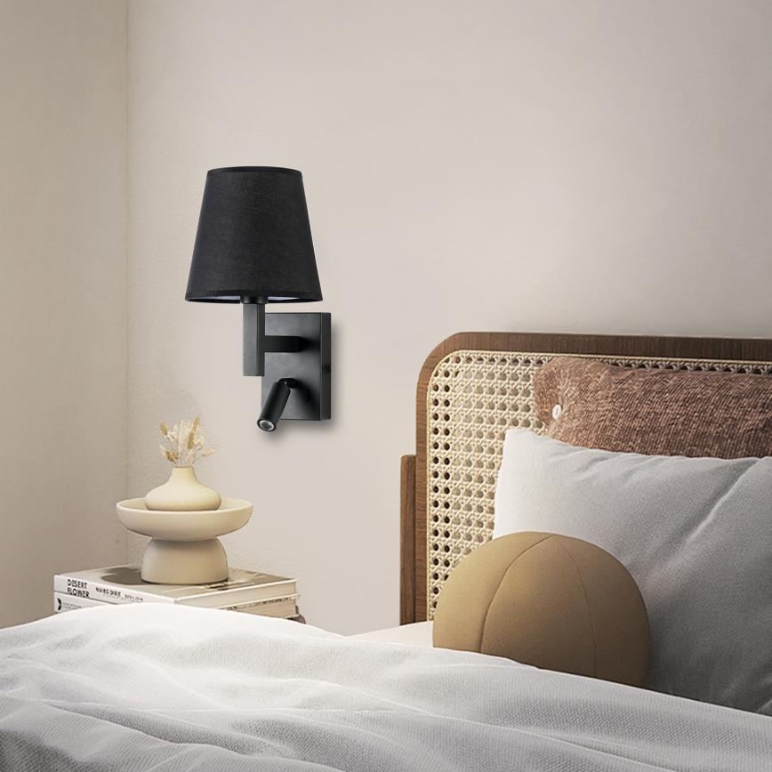 Brilagi - LED Zidna lampa DEYA 1xE14/40W/230V + LED/3W crno