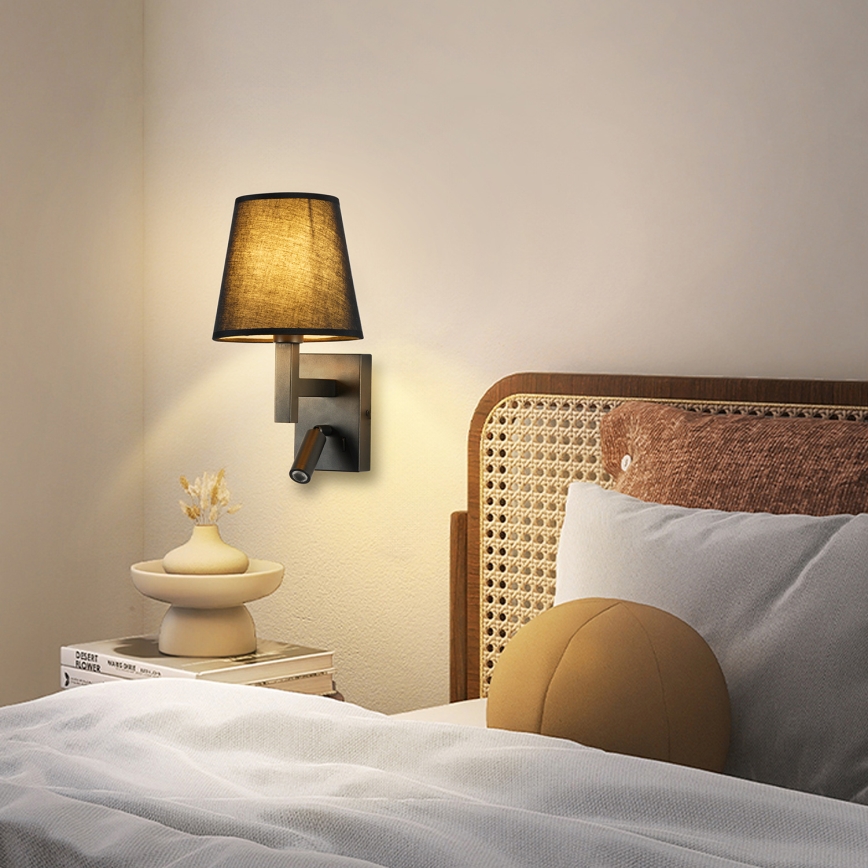 Brilagi - LED Zidna lampa DEYA 1xE14/40W/230V + LED/3W crno
