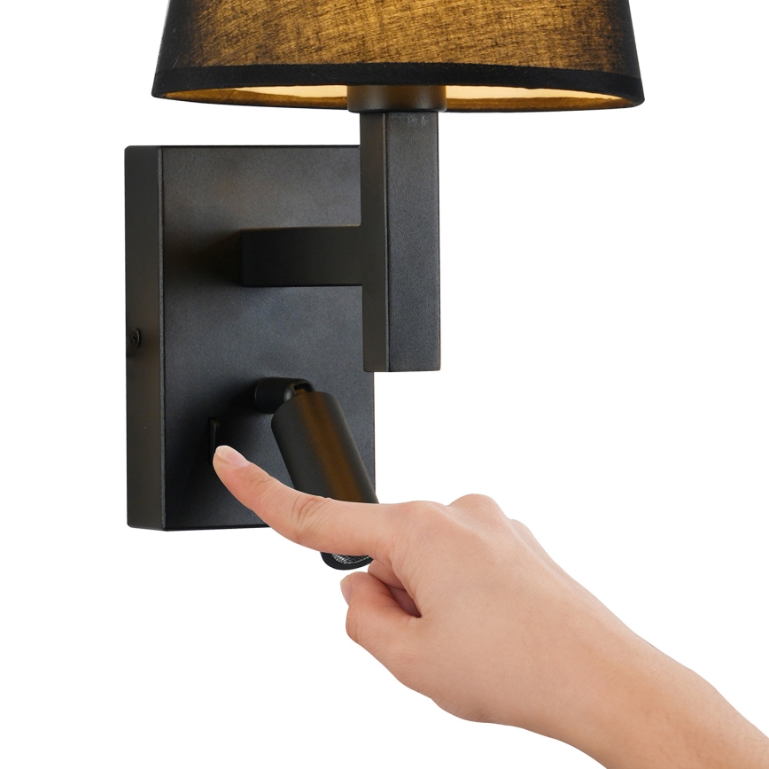 Brilagi - LED Zidna lampa DEYA 1xE14/40W/230V + LED/3W crno