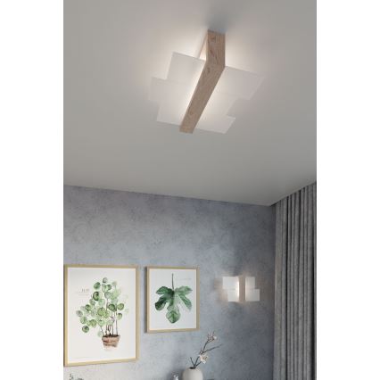 Brilagi -  LED Zidna lampa HERA 1xE27/7,5W/230V drvo
