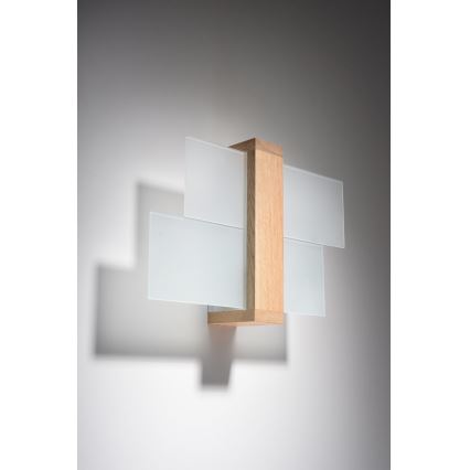 Brilagi -  LED Zidna lampa HERA 1xE27/7,5W/230V drvo