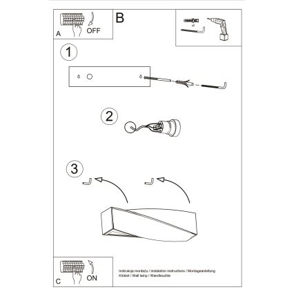 Brilagi -  LED Zidna lampa KERRY 1xE27/7,5W/230V keramika/bela