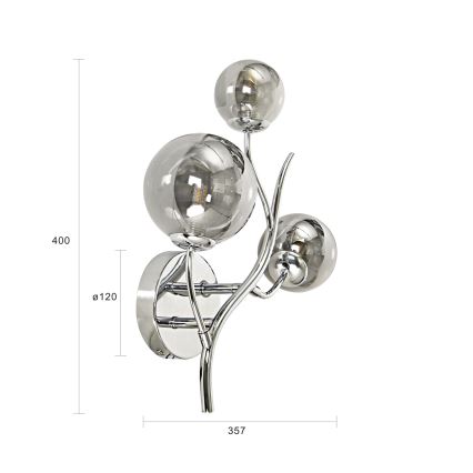 Brilagi - LED Zidna lampa MISTEL 3xG9/3W/230V sjajni krom/dimno