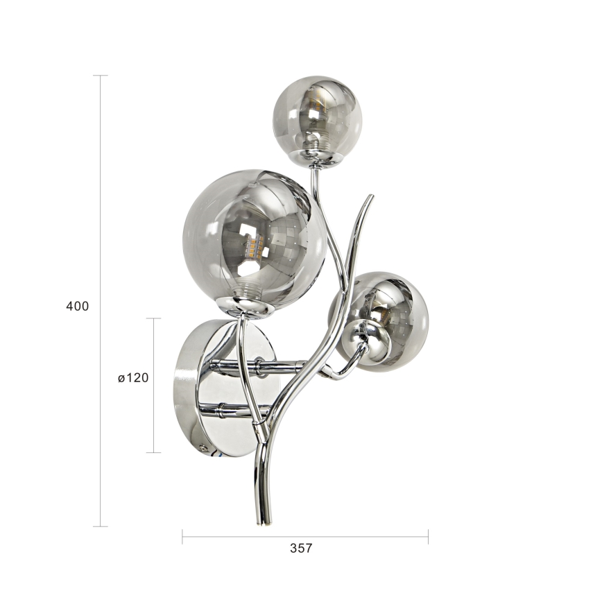 Brilagi - LED Zidna lampa MISTEL 3xG9/3W/230V sjajni krom/dimno