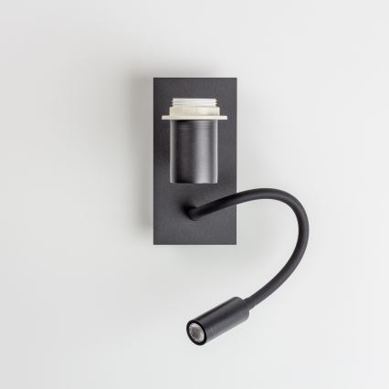 Brilagi - LED Fleksibilna zidna lampa NUBILA 1xE27/25W/230V + LED/3W crno/ljubičasta