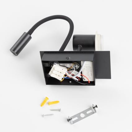 Brilagi - LED Fleksibilna zidna lampa NUBILA 1xE27/25W/230V + LED/3W crno/ljubičasta